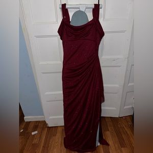 Burgundy long dress